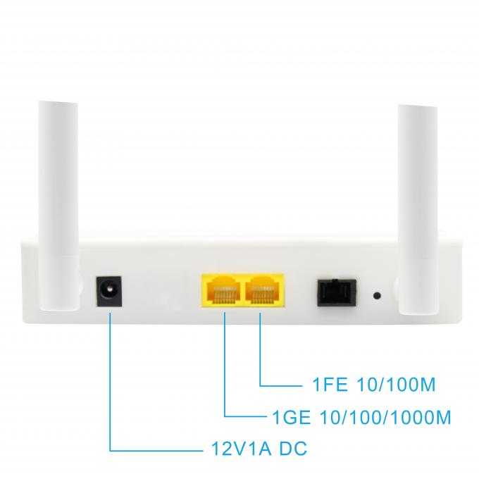 White 1GE 11n EPON HGU QF-HE101W Family Gateway With 2 Antennas