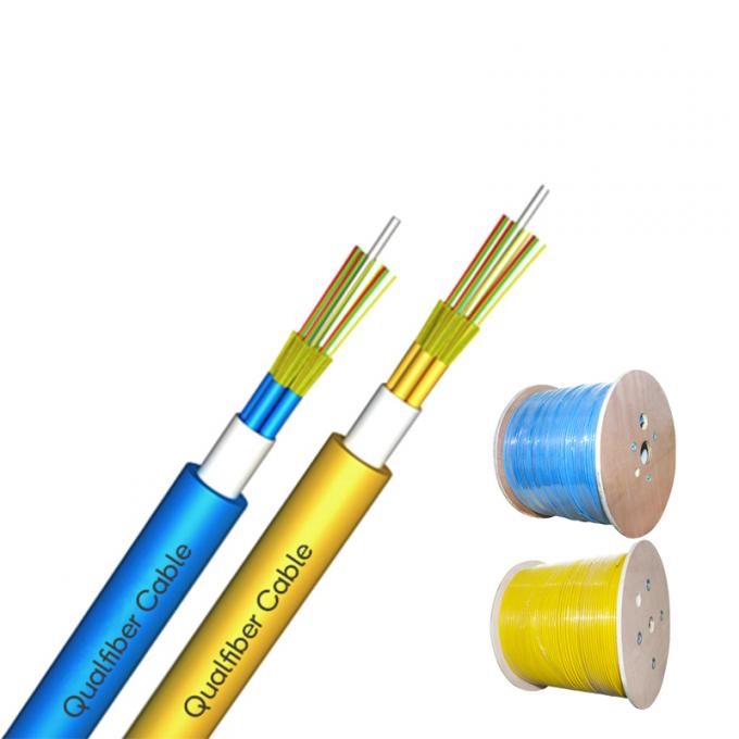 Multi Tube Breakout Tight Buffer Indoor Optical Fiber Cable GJFPV Blue