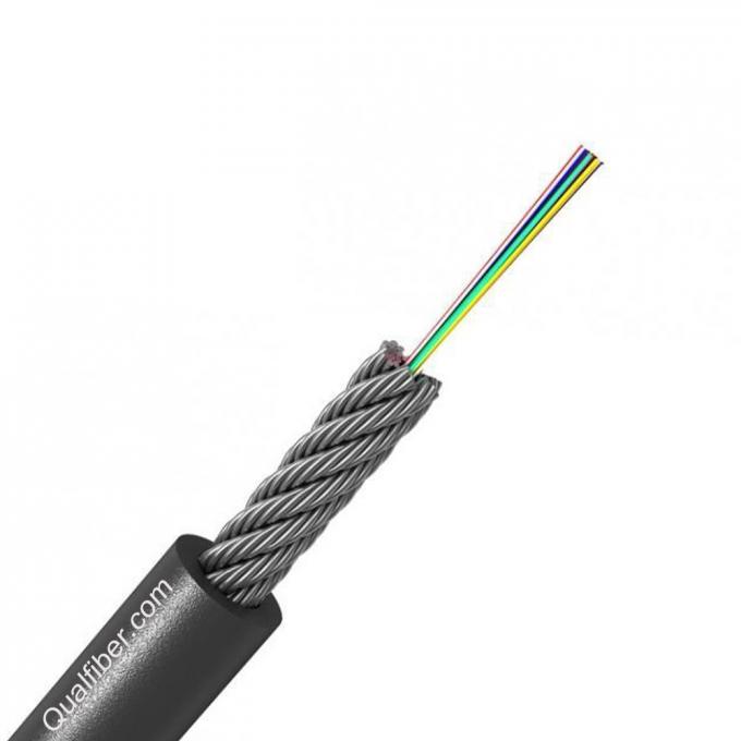 Grounding Armored Fiber Optic Cable GYTC8S With Steel Wire / FRP Central