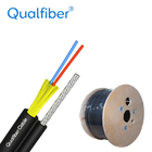 2 Core FTTH Aerial Drop Cable , Flexible Anti UV LSZH Fiber Optic Cable supplier