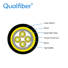 Qualfiber Outdoor Fiber Optic Cable / Sub Unit Spiral Steel Tube 4 Core Fiber Optic Cable supplier