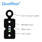 Outdoor Drop FTTH Fiber Optic Cable 1/2/4 Core With Steel Wire Messenger supplier
