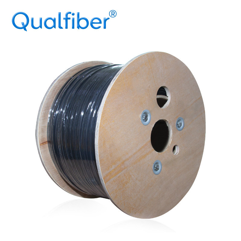 2 Core FTTH Aerial Drop Cable , Flexible Anti UV LSZH Fiber Optic Cable