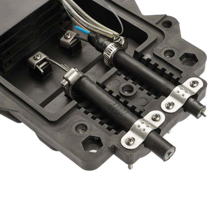 Horizontal Fiber Optic Splice Closure 2496 Core 8 Ports Inline Splice