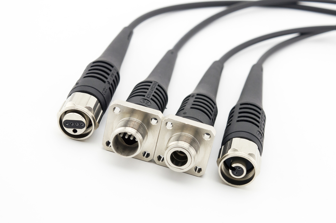 ODC FTTA Fiber to the Antenna Rugged Interconnect Waterproof 4 Cores Patch Cord with Plug Socket Connector supplier