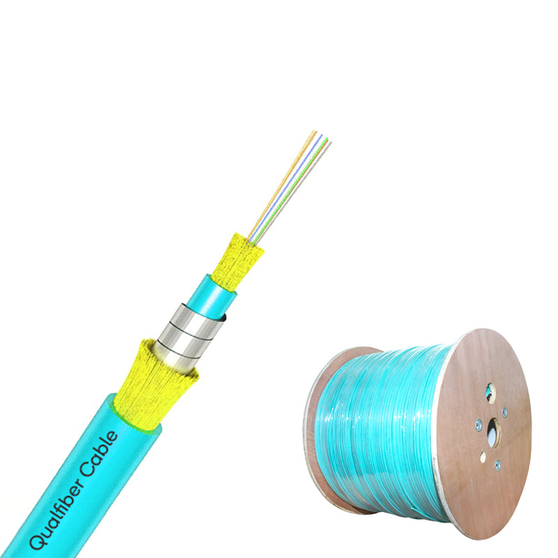 Multi Core Spiral Steel Armored Fiber Optic Cable With Double Sheath